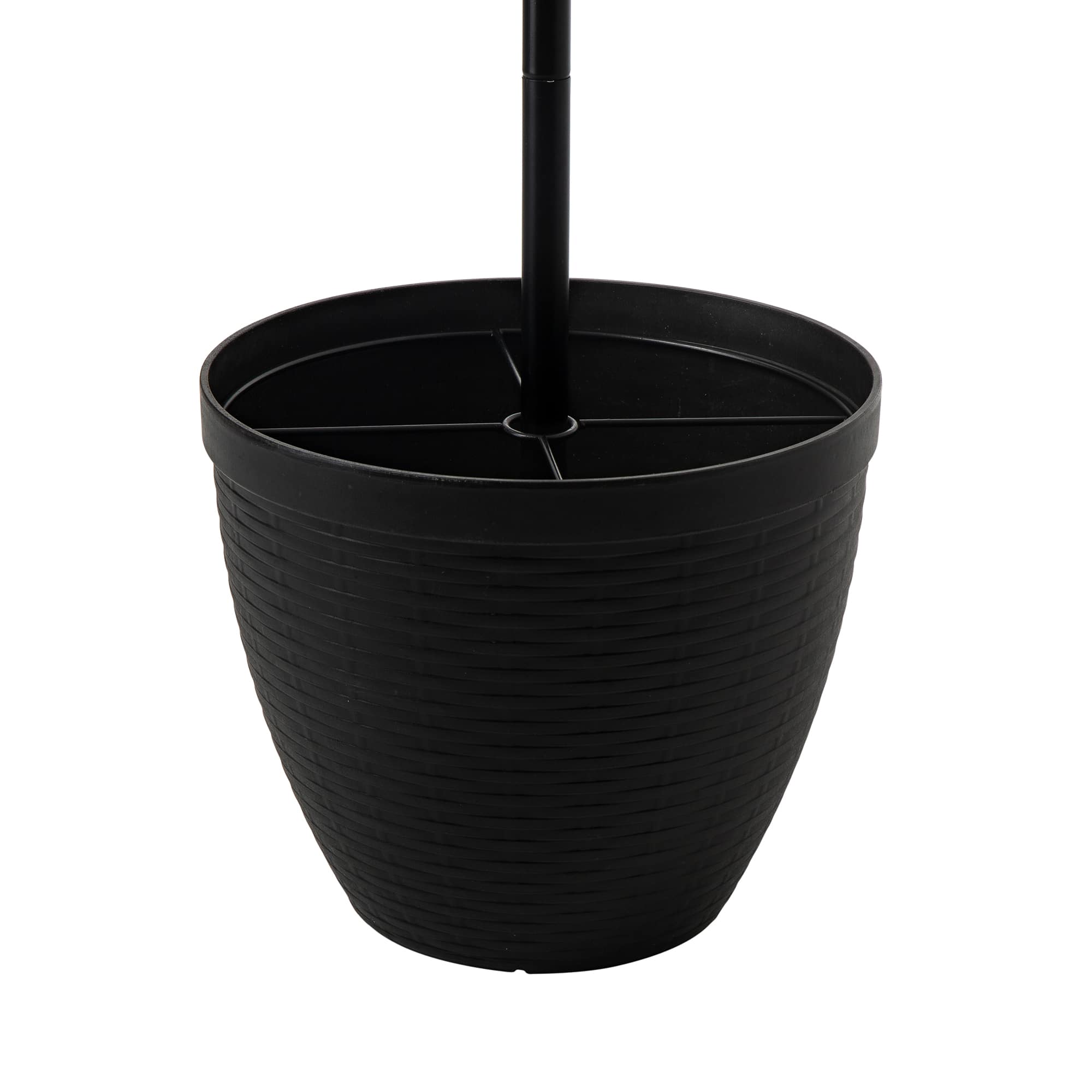 Glitzhome® 6ft. Solar Three Head Street Light with Planter Pot